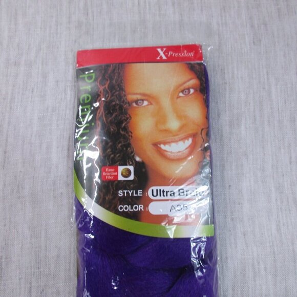 X-Pression Premium Original Ultra Braid Synthetic Hair Purple 34 Weave Extension - Picture 2 of 8
